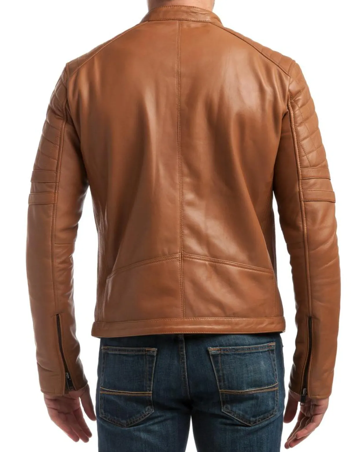 Homme Chyston Vestes, Blousons^Veste en Cuir Flash cognac