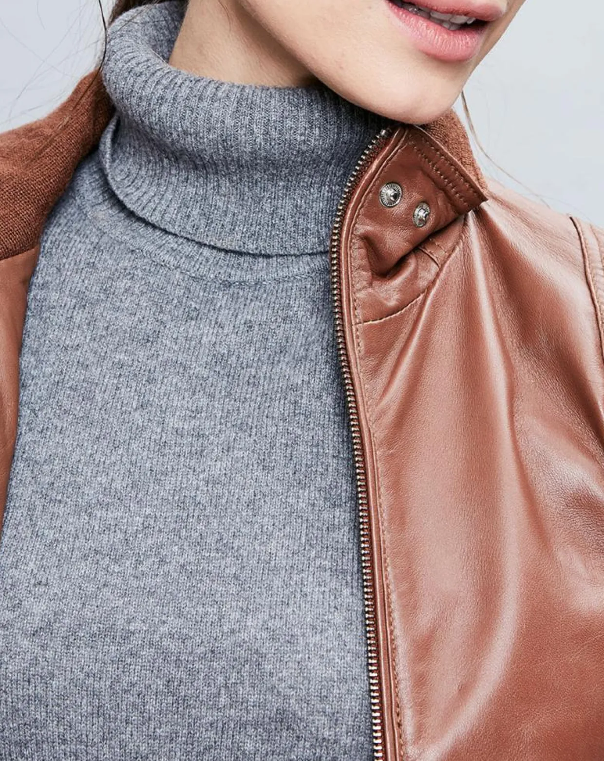 Veste en Cuir Gema cognac-Chyston Outlet