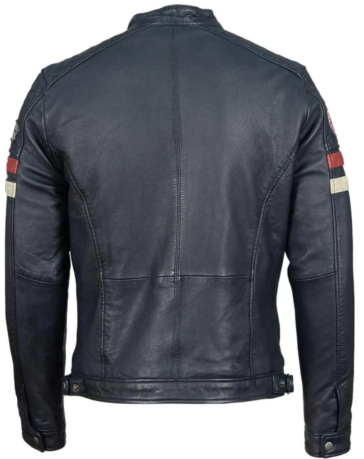 Homme Chyston Vestes, Blousons^Veste en Cuir Harty bleu marine