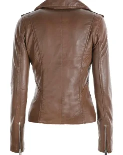 Veste en Cuir Hortence cognac-Chyston