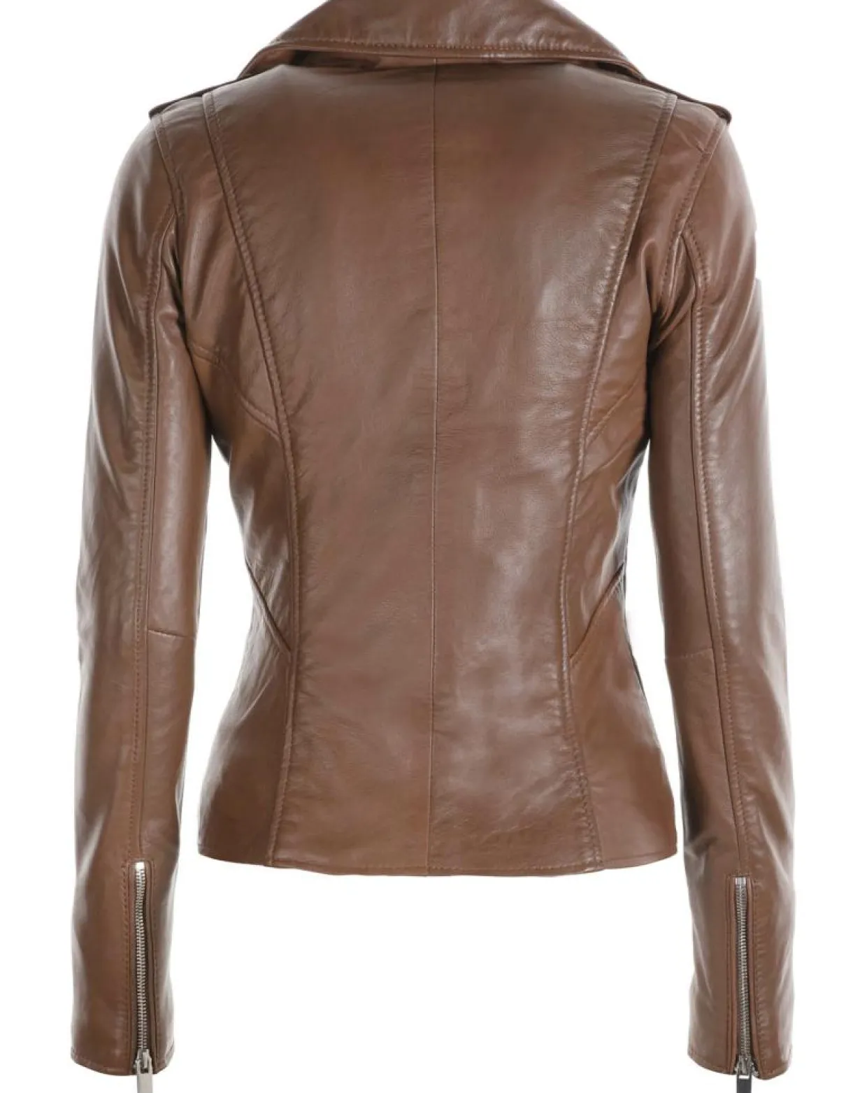 Veste en Cuir Hortence cognac-Chyston