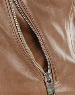 Veste en Cuir Hortence cognac-Chyston