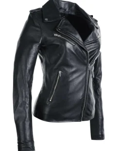 Femme Chyston Vestes, Blousons^Veste en Cuir Hortence noire