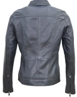 Femme Chyston Vestes, Blousons^Veste en Cuir Isia marine