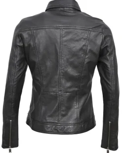 Femme Chyston Vestes, Blousons^Veste en Cuir Isia noire