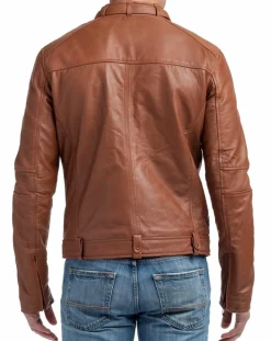 Homme Chyston Vestes, Blousons^Veste en Cuir Jacky cognac