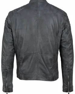Veste en Cuir Jefferson noire-Chyston Online