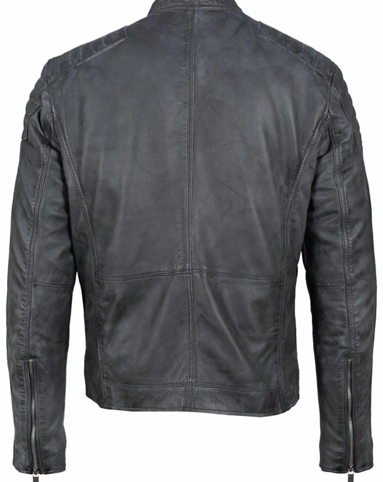 Veste en Cuir Jefferson noire-Chyston Online