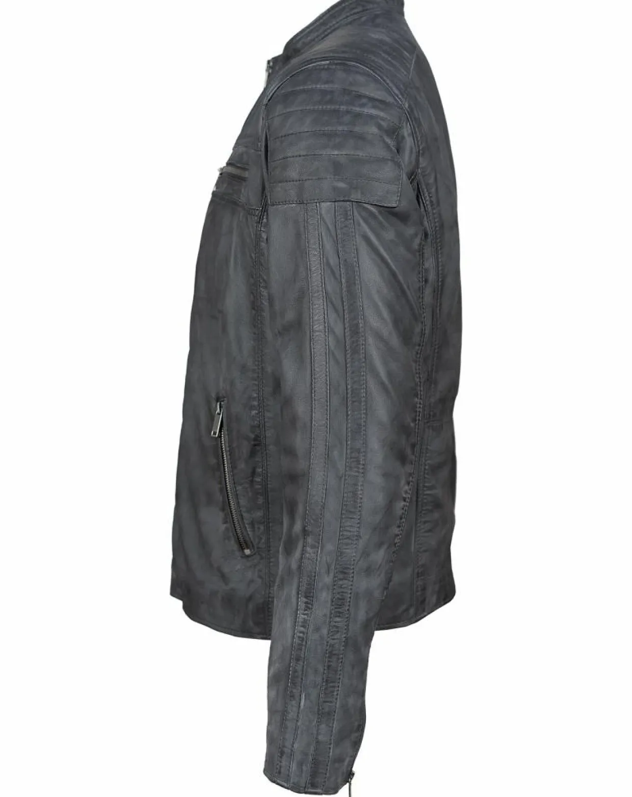 Veste en Cuir Jefferson noire-Chyston Online