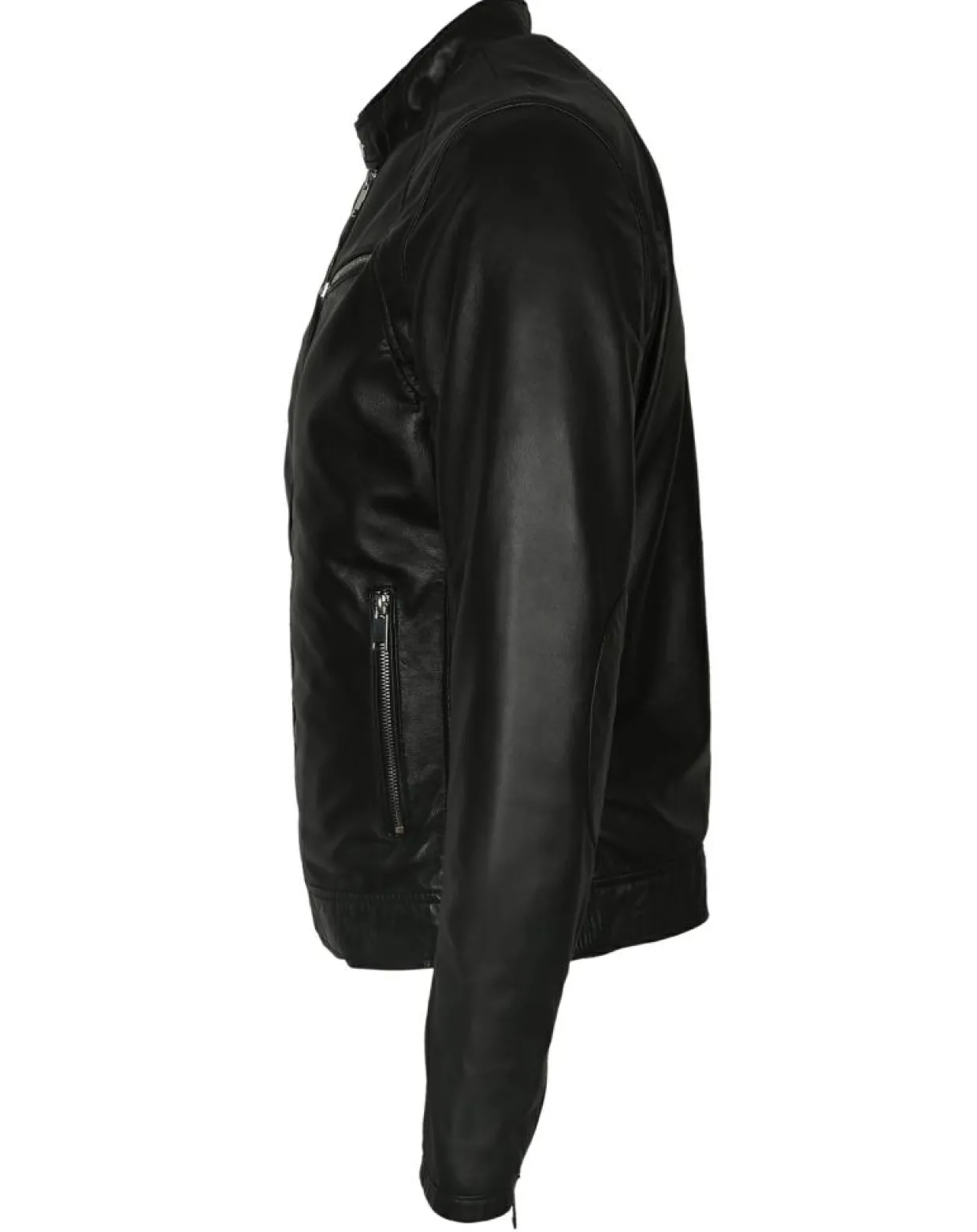 Veste en Cuir John noire-Blue Wellford Sale