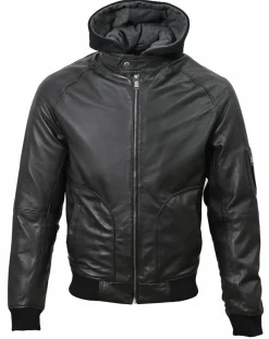 Homme Chyston Vestes, Blousons^Veste en Cuir Jul noire
