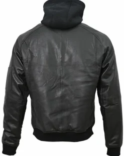 Homme Chyston Vestes, Blousons^Veste en Cuir Jul noire