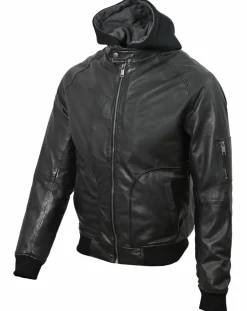Homme Chyston Vestes, Blousons^Veste en Cuir Jul noire