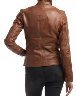 Femme Chyston Vestes, Blousons^Veste en Cuir Katia cognac