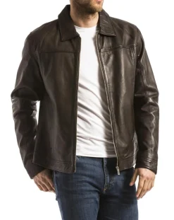Veste en Cuir Koluton marron-Blue Wellford Best