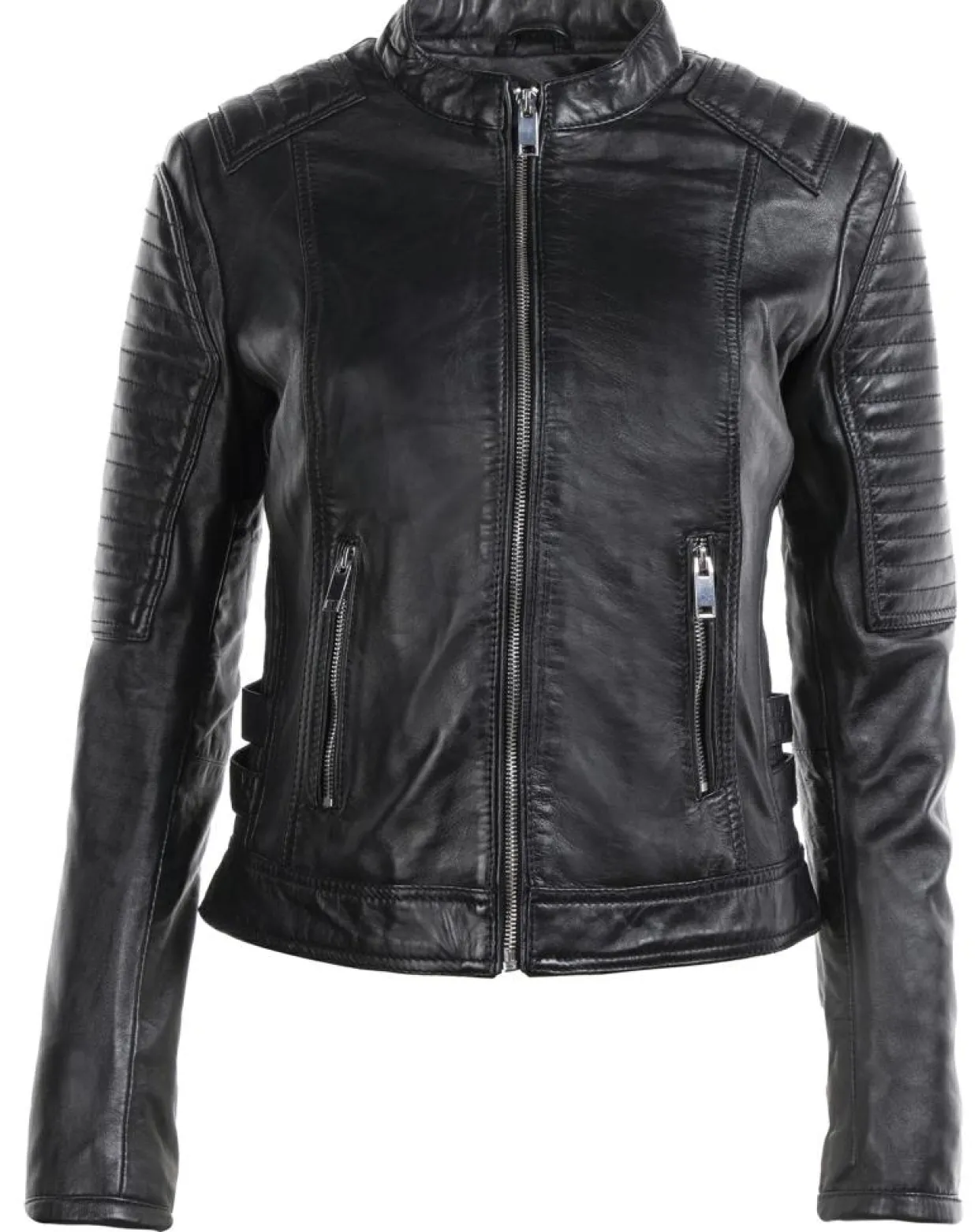 Veste en Cuir Lena noire-Chyston Outlet