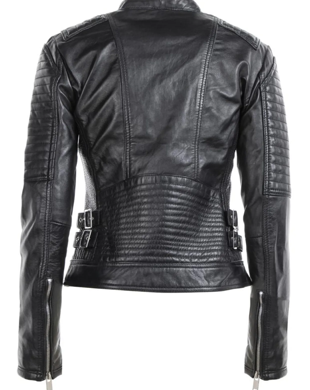 Veste en Cuir Lena noire-Chyston Outlet