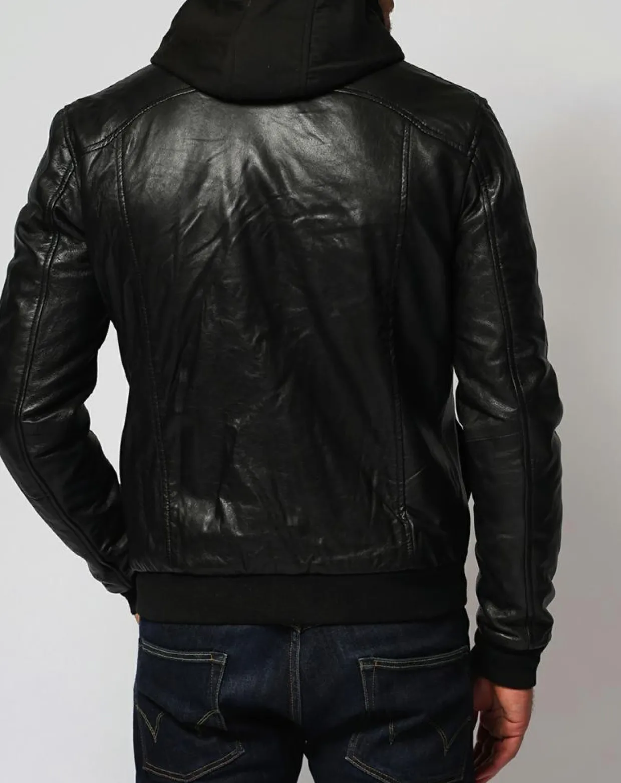 Veste en Cuir Lucas noire-Chyston New