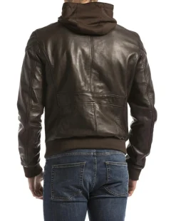 Veste en Cuir Maros marron-Blue Wellford Best