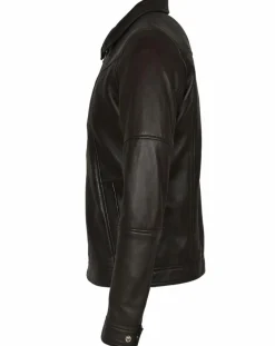 Homme Blue Wellford Vestes, Blousons^Veste en Cuir Micky marron foncé