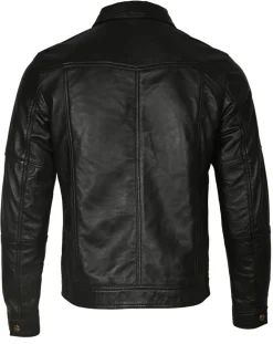 Homme Blue Wellford Vestes, Blousons^Veste en Cuir Micky noire