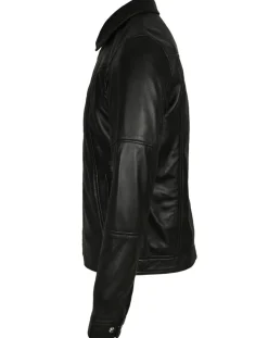 Homme Blue Wellford Vestes, Blousons^Veste en Cuir Micky noire