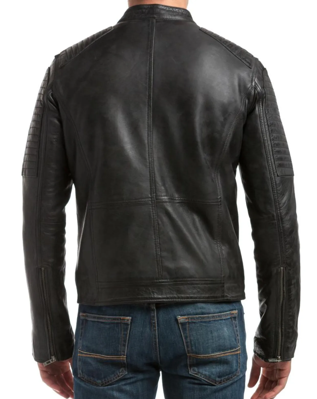 Homme Chyston Vestes, Blousons^Veste en Cuir Neil noire
