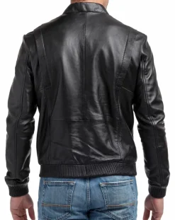 Homme Chyston Vestes, Blousons^Veste en Cuir Norman noire