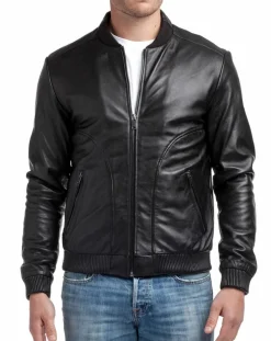 Homme Chyston Vestes, Blousons^Veste en Cuir Norman noire