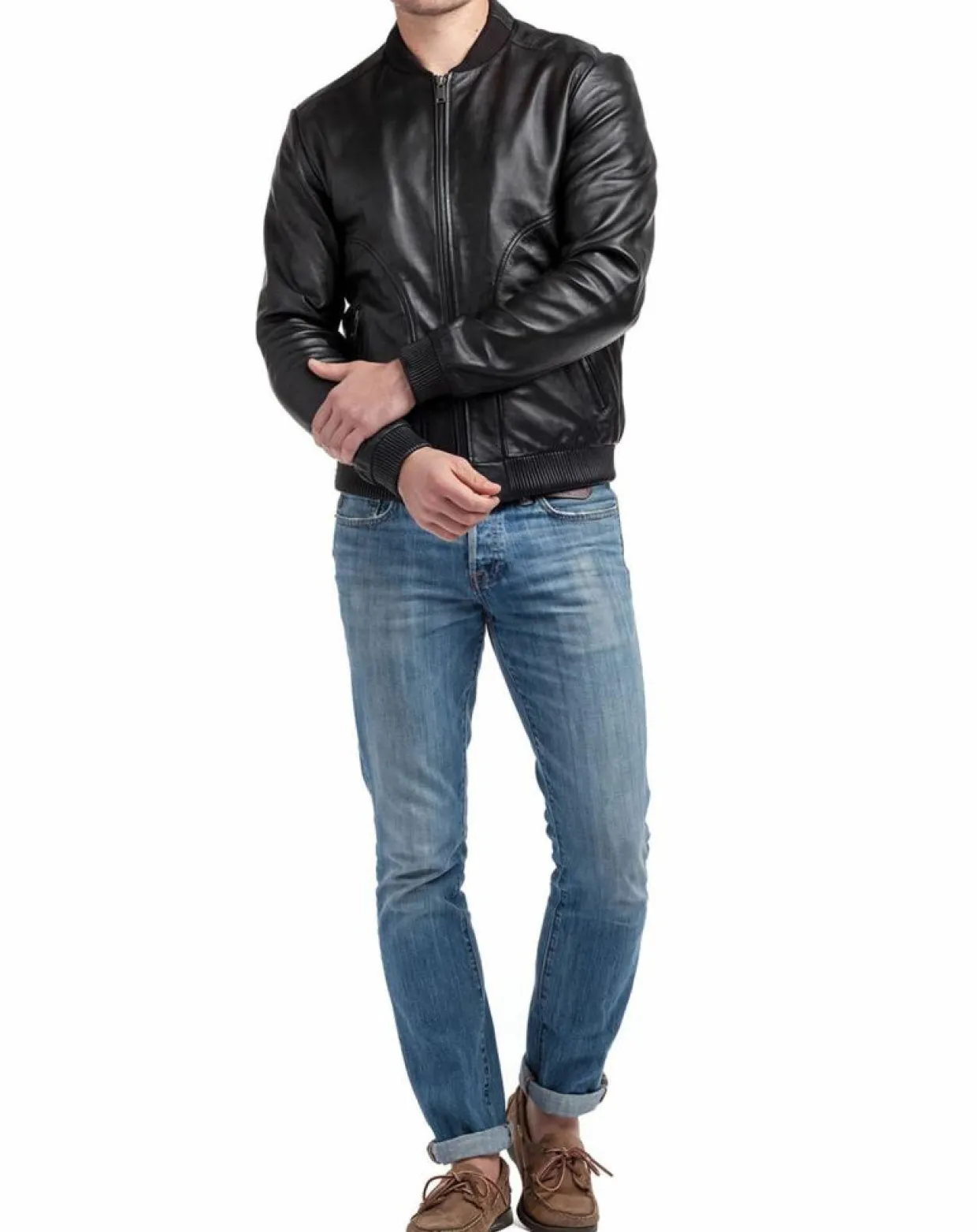 Homme Chyston Vestes, Blousons^Veste en Cuir Norman noire