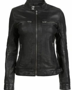Veste en Cuir Nyra noire-Chyston Clearance