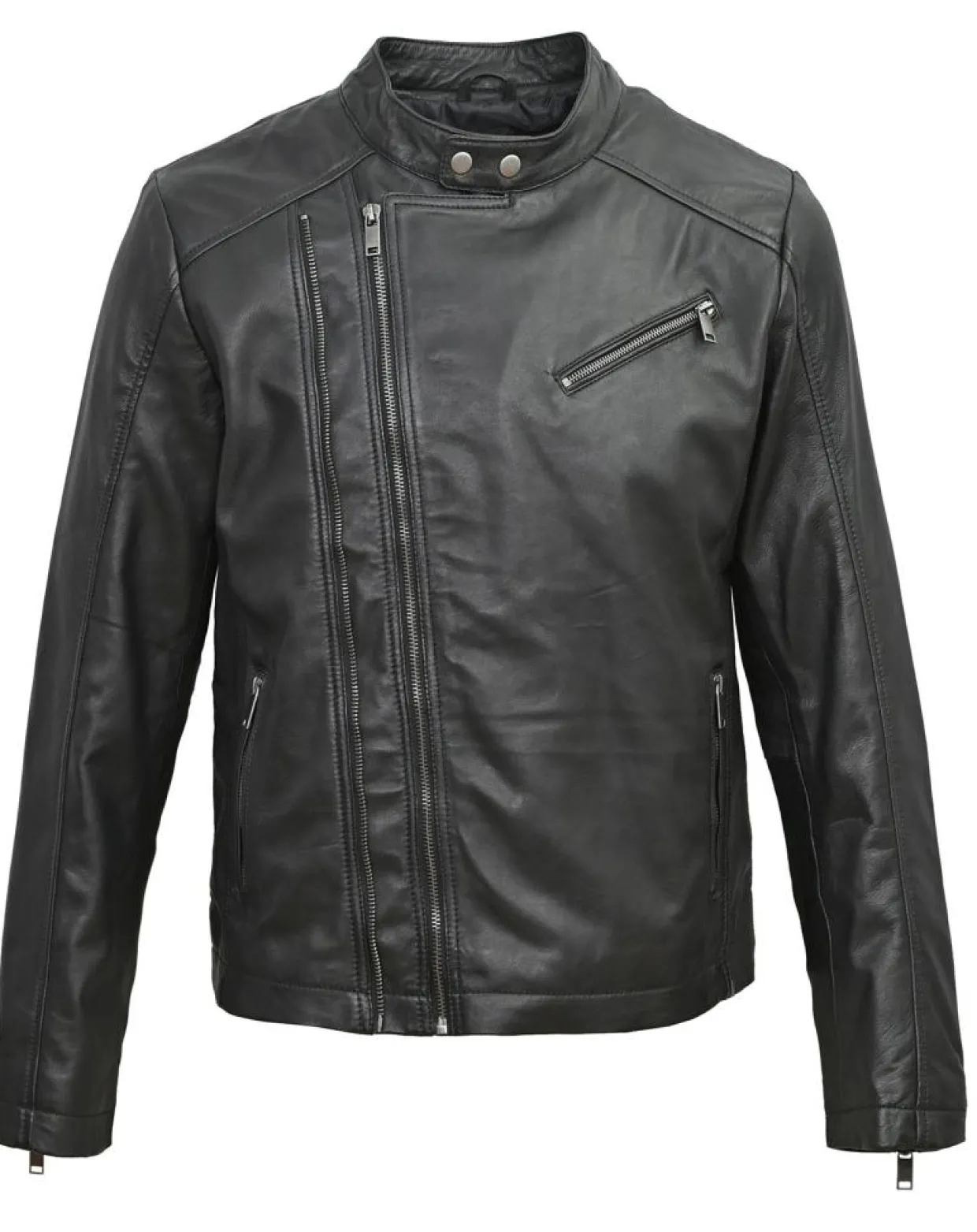 Homme Chyston Vestes, Blousons^Veste en Cuir Ornelle noire