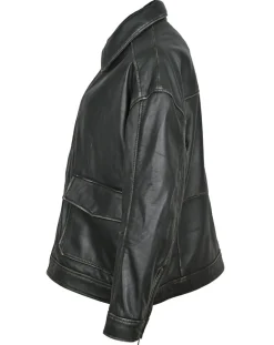 Femme Blue Wellford Vestes, Blousons^Veste en Cuir Oversize Aline noir ruboff