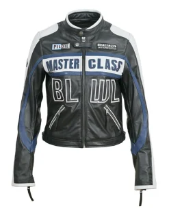 Femme Blue Wellford Vestes, Blousons^Veste en Cuir Oversize Fulvia noir/blanc