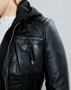 Femme Chyston Vestes, Blousons^Veste en Cuir Pensacola noire