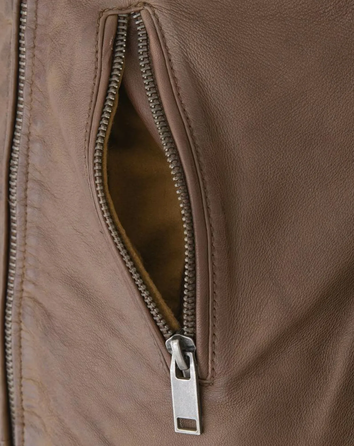 Veste en Cuir Polly vintage cognac-Chyston Discount