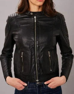 Femme Chyston Vestes, Blousons^Veste en Cuir Sakura noire