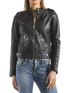 Veste en Cuir Sanaga noire-Blue Wellford Online