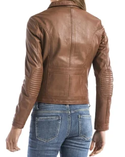 Femme Blue Wellford Vestes, Blousons^Veste en Cuir Savara cognac