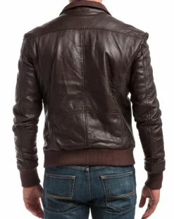 Homme Chyston Vestes, Blousons^Veste en Cuir Simon marron