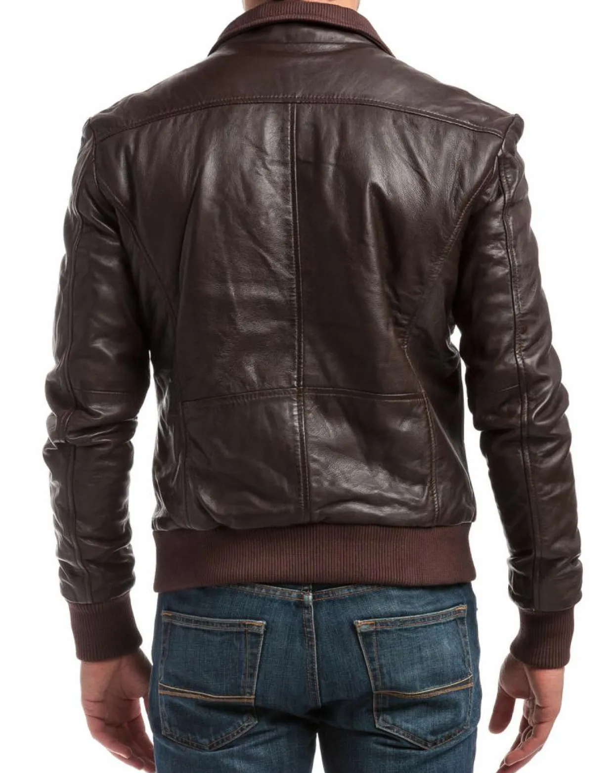 Homme Chyston Vestes, Blousons^Veste en Cuir Simon marron