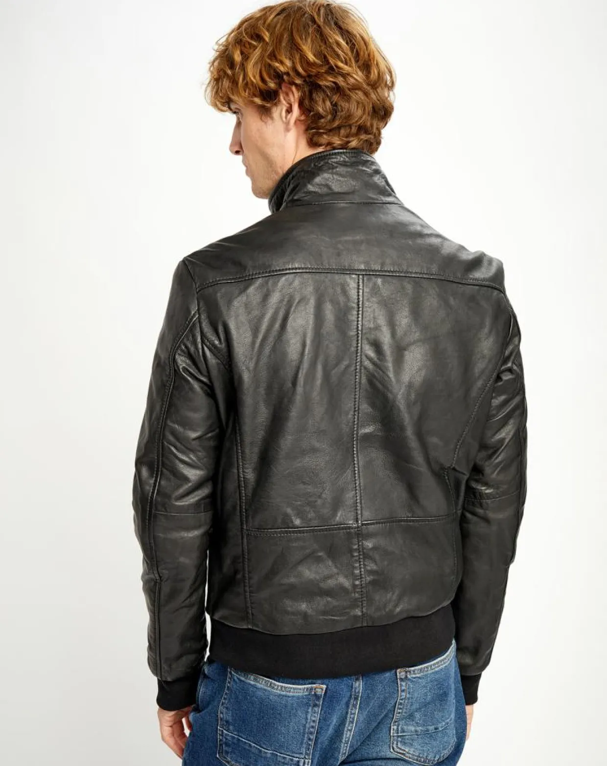 Veste en Cuir Simon noire-Chyston Sale