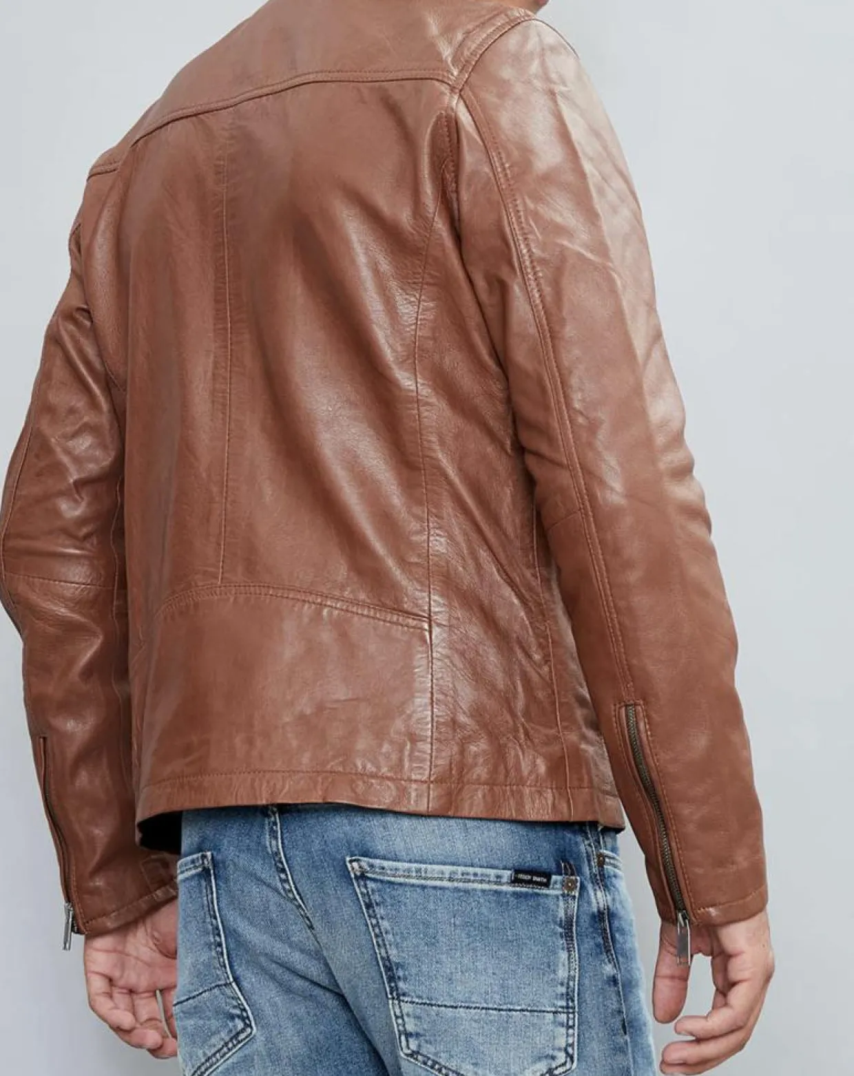 Homme Chyston Vestes, Blousons^Veste en Cuir Taylor cognac