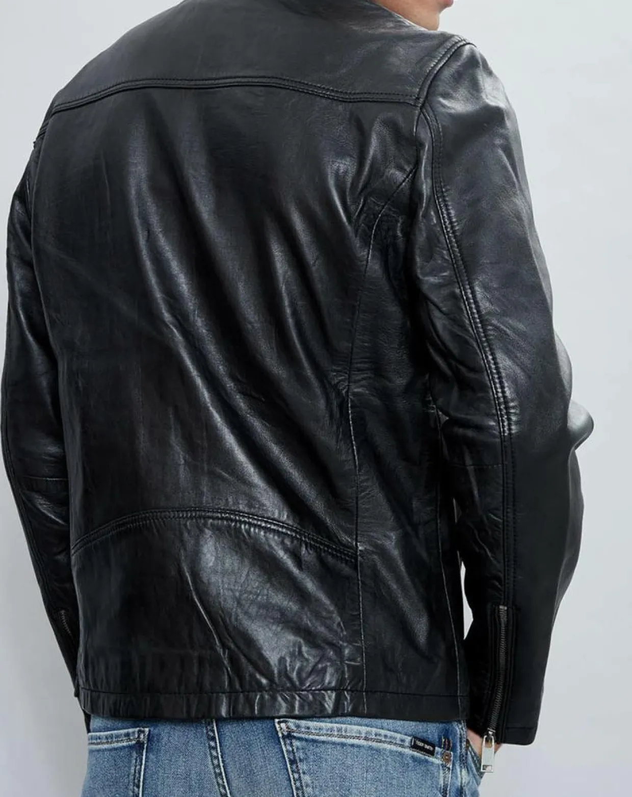 Homme Chyston Vestes, Blousons^Veste en Cuir Taylor noire
