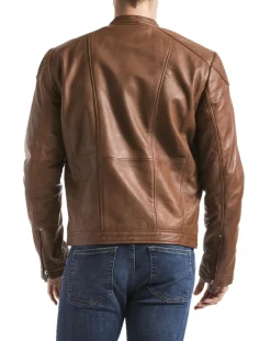 Veste en Cuir Tchar cognac-Blue Wellford Discount