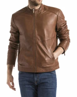 Veste en Cuir Tchar cognac-Blue Wellford Discount