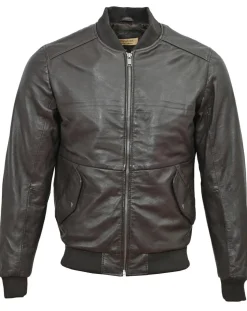 Veste en Cuir Theo marron-Chyston Online