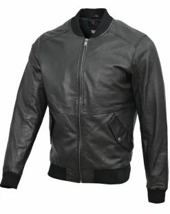Homme Chyston Vestes, Blousons^Veste en Cuir Theo noire