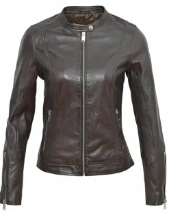 Veste en Cuir Tia marron-Chyston Best