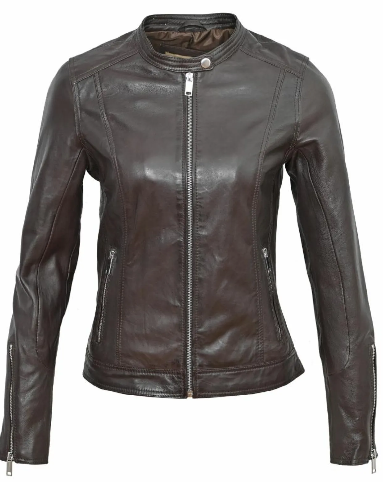 Veste en Cuir Tia marron-Chyston Best